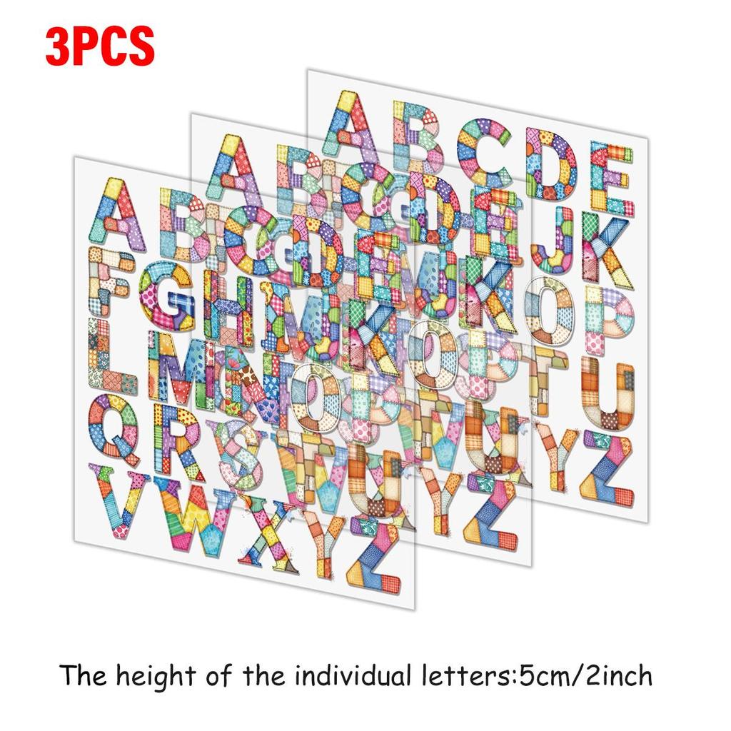 Colorful Letter-shaped Iron Sheet Stickers, 5 Centimeters In Size, Suitable for Clothing, Printed T-shirts, Easy To Cut, DIY Clothing Stickers