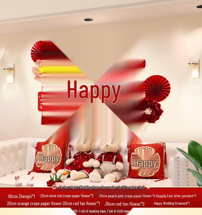 

Wedding Room Garland Set: Bride & Groom s Side Wall Decorations