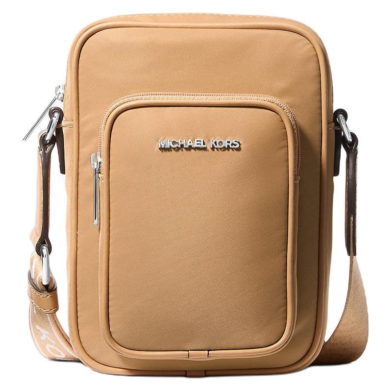 MICHAEL KORS Khai Khai Logo Nylon Crossbody Bag Unisex Couple Style Light Brown коричневый