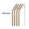 Fruit Juice Straws Mini 160mm Short Rainbow Stainless Steel Metal Straws Straight Bend Reusable Drinking Small 4Straw 1prush