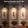 Wireless Spotlights Indoor with Remote Up,Lights Indoor Picture Light Dimmable Accent Uplighting,Battery Operated Spot Lights with 3 Color,Indoor