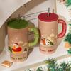 Creative Christmas Ceramic Cup With High Value Home Large Capacity Office Couple Water Cup With Gift