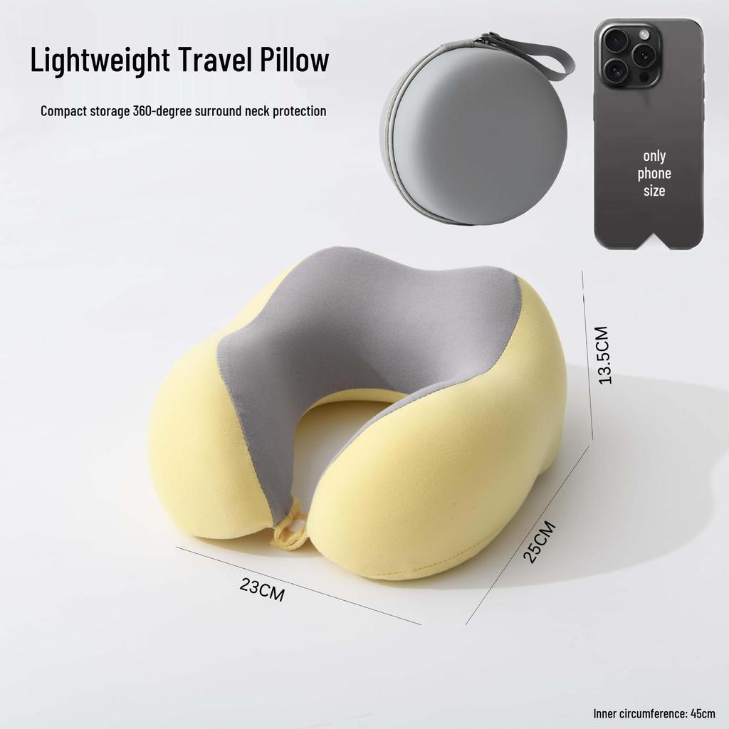 Memory Foam U-Shaped Travel Neck Pillow for Airplane and Cervical Support