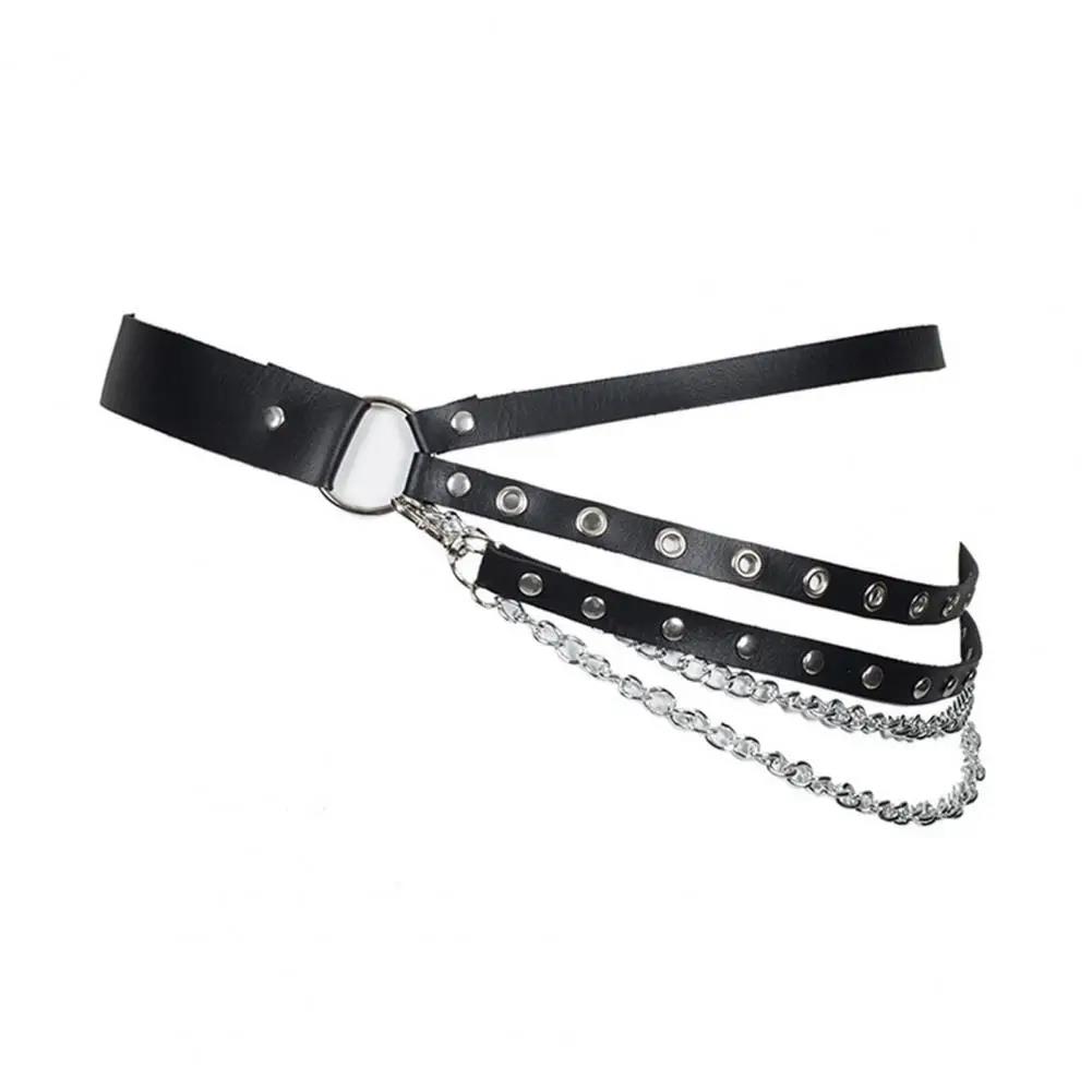 Chic Lady Club Waist Belt - Adjustable Rivet Decorative Belt For Stage Shows And Fashion Outfits