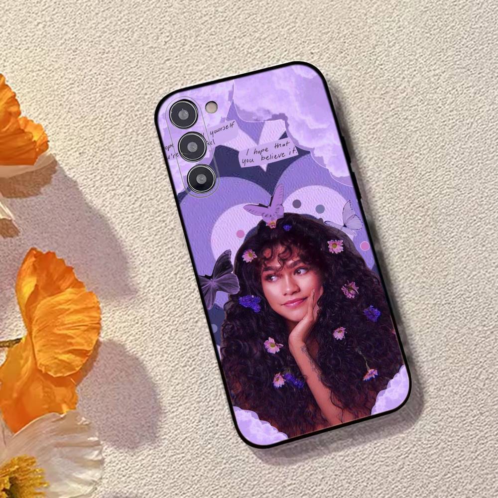 Z-Zendaya Hot Actress Phone Case For Samsung Galaxy A73,A72,A71,A70,A53,A52,A51,Soft Silicone Black Cover