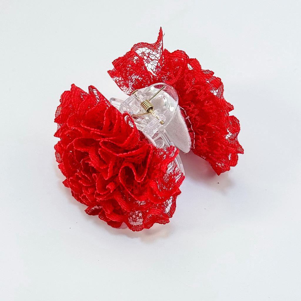 Neue Mini Blumen Haarspangen Mädchen Kinder Spitze Blumen Pferdeschwanzhalter Haarklammern Haarspangen Mode Haarschmuck