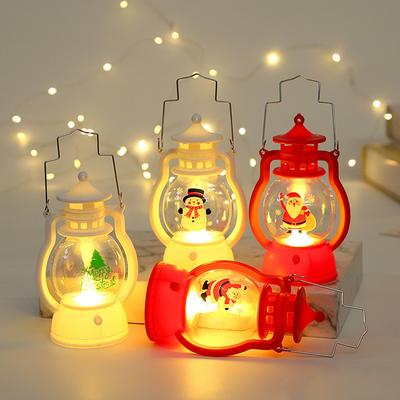 4pcs Christmas Candle Lantern, Retro Oil Lamp, Portable Christmas Decorative  Hanging Lanterns, Battery Operated Xmas Light