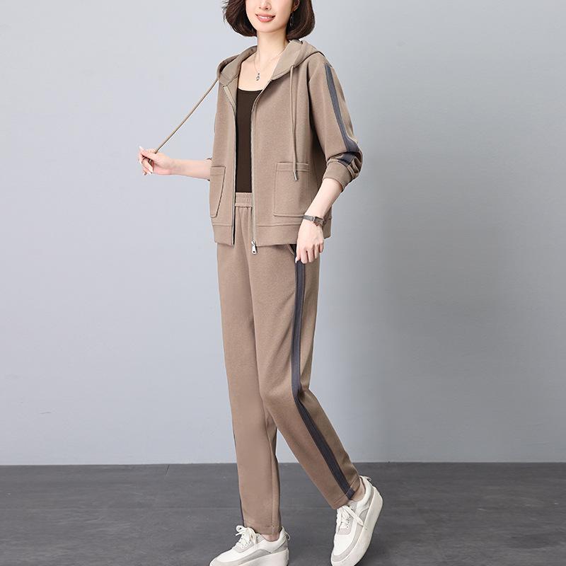 Set Sport Casual de Lux pentru Femei - Modă Primăvară/Toamnă 2024 Hanorac Două Piese