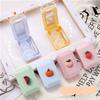 Travel Outdoor Cute  Fruit Shape Storage C^ontact L^ens Holder Case Mirror Box Container