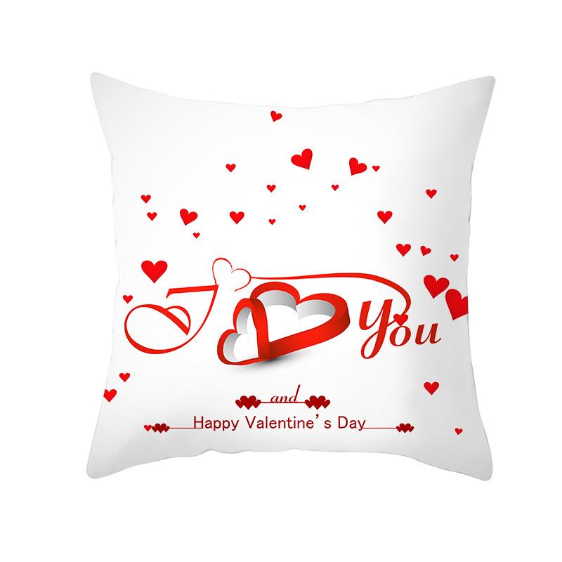 Valentine's Day Love Tree Series Peach Skin Pillowcase Valentine's Day Sofa Pillowcase Home Fabric