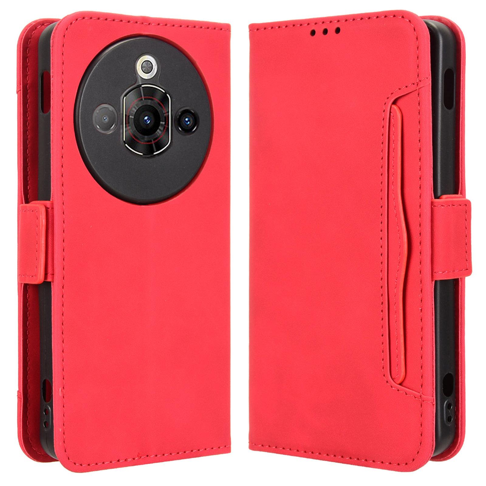 

For ZTE nubia Focus Pro Leather Case Phone Wallet Cover with Multiple Card Slots C