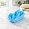 Rubber Pet Grooming Brush, Rounded Soft Bristles, Pet Bath Scrubber Massage Brush, Gentle Shedding Brush for Short Haired Cats Dogs