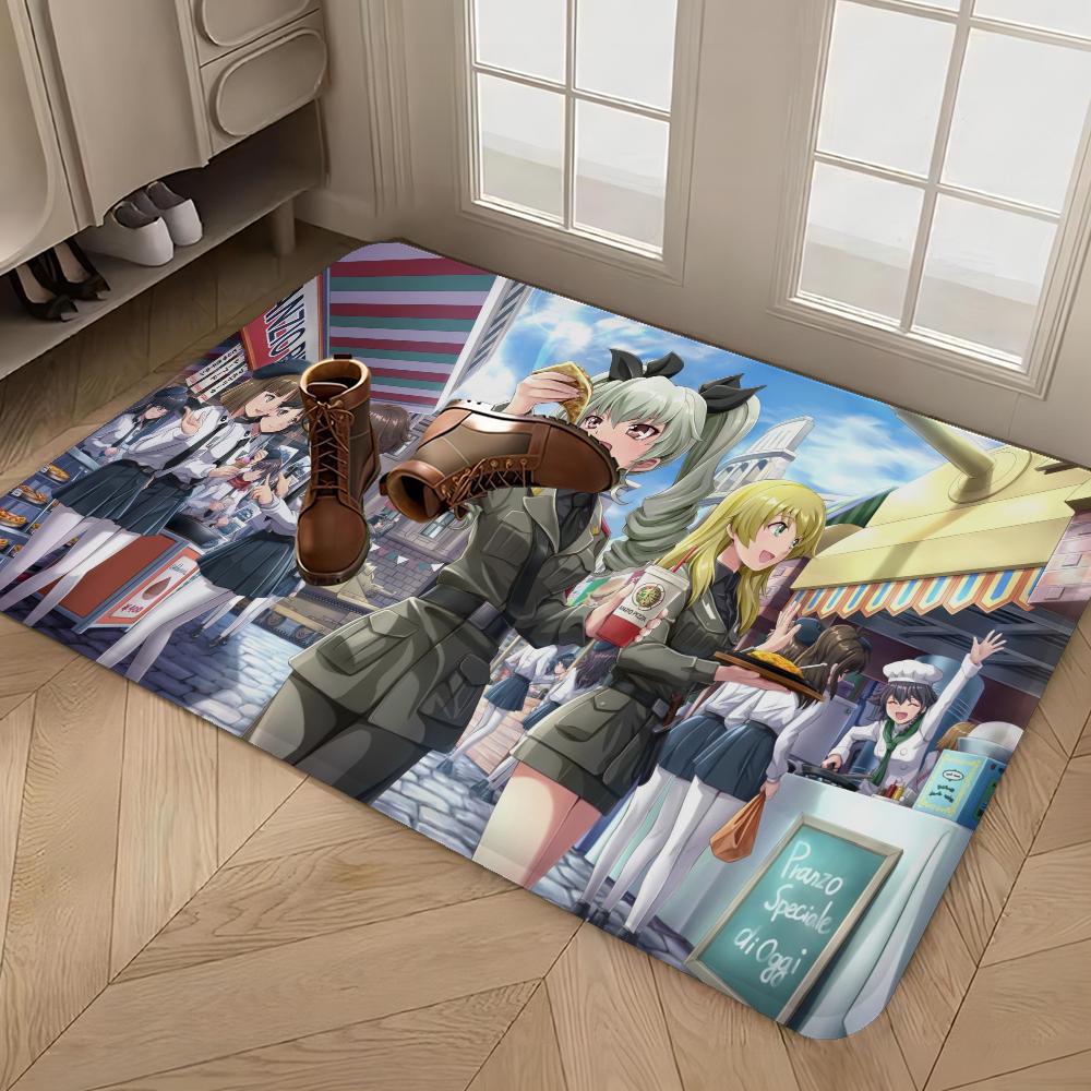 GIRLS Und PANZER Fußmatte Kinderzimmer Schlafzimmer Dekoration Balkon Anti-Rutsch Fußabtreter Wohnzimmer Willkommensmatte