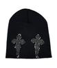 SK8ER ROCK Gothic Cross Beanie ((Black*Denim))