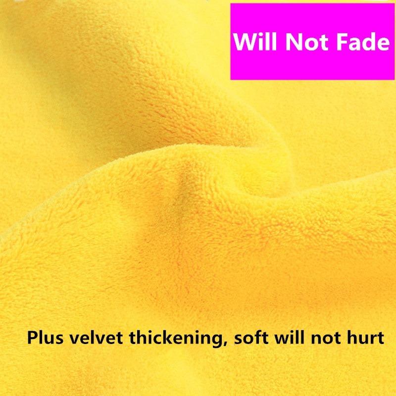 3pcs Microfiber Car Wash Towel Cleaning Cloth, Thickened Water-absorbent Coral Fleece Car Wipe Towel, Suitable for Home and Car Use Cleaning Supplies