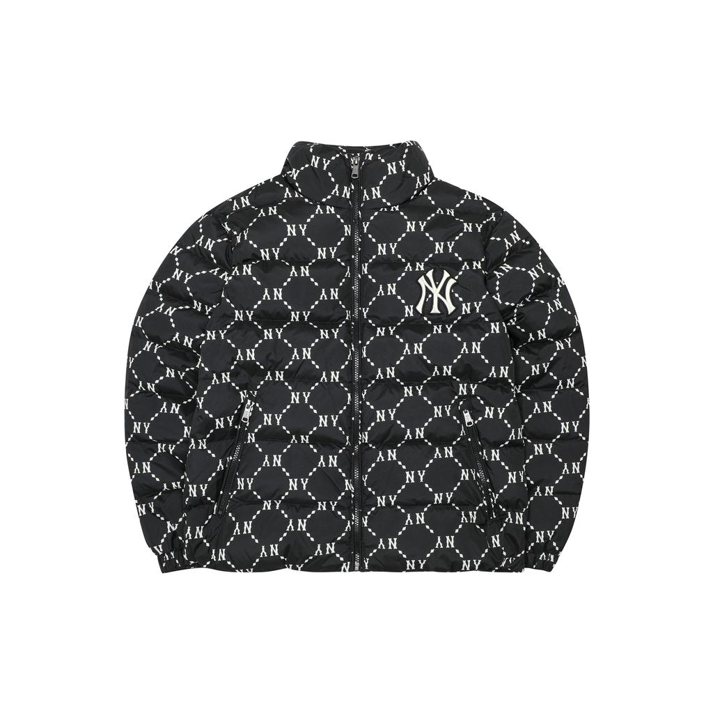 MLB New York Yankees FW22 Diamond Old Flower Short Down Jacket Unisex Jacket Black 3ADJM0826-50BKS