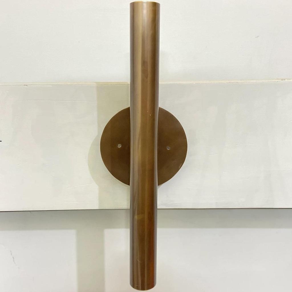 Handmade Vintage Sconce Italian Pipe Sconce Wall Lights, Stilnovo Style - Wall Sconce - Wall Light - Antique Brass Dual Light Lamp