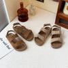 Top Options Retro Suede Leather Sprots Sandals for Children Classic Summer Engand Style Buckle Beach Platform Shoes Child I05308