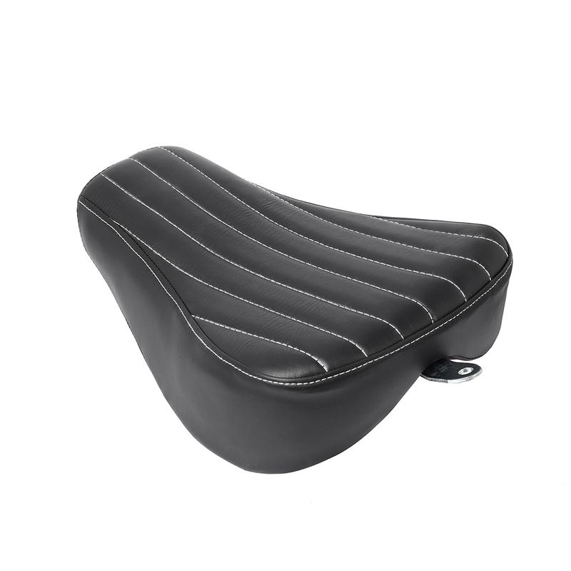 For Harley Sportster Forty Eight XL1200 883 72 48 Black Motorcycle Front Driver Leather Pillow Solo Seat Cushion