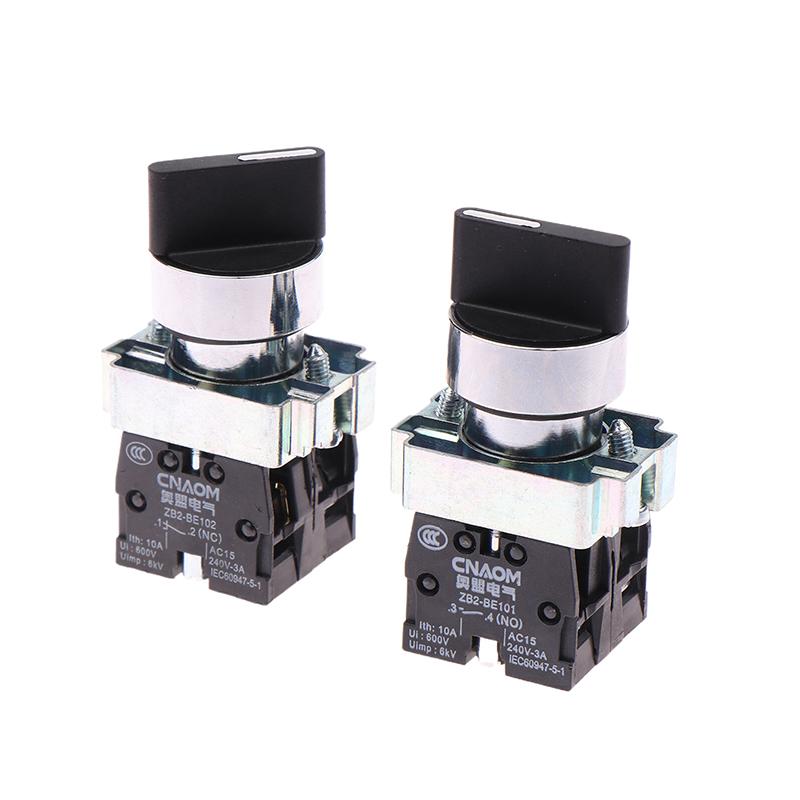 1 Piece 22mm 2NO/1NO1NC 2/3 Position XB2-BD25 BD35 BD45 BD53 Self Locking / Self Resetting Selector Knob Switch