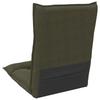 Adjustable Floor Footstool Olive Green Fabric