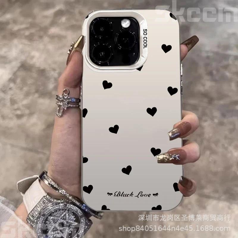 Love English Applicable Apple 15 Color Silver iPhone14Pro Creative 11promax Scrub 16 Protective Case 17