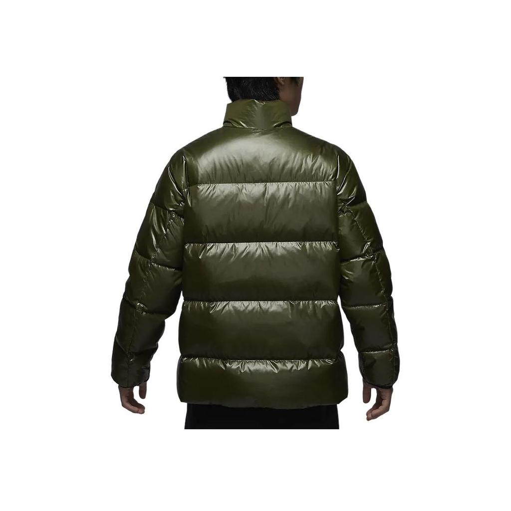 Jordan Logo Muster Lässig Bequem Locker Warm Stehkragen Daunenjacke Herrenjacken Olivgrün Schwarz FV7272222
