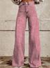 New Hot-selling Anti-denim Striped Wide-leg Straight-leg Micro-pull Jeans, Hot-selling