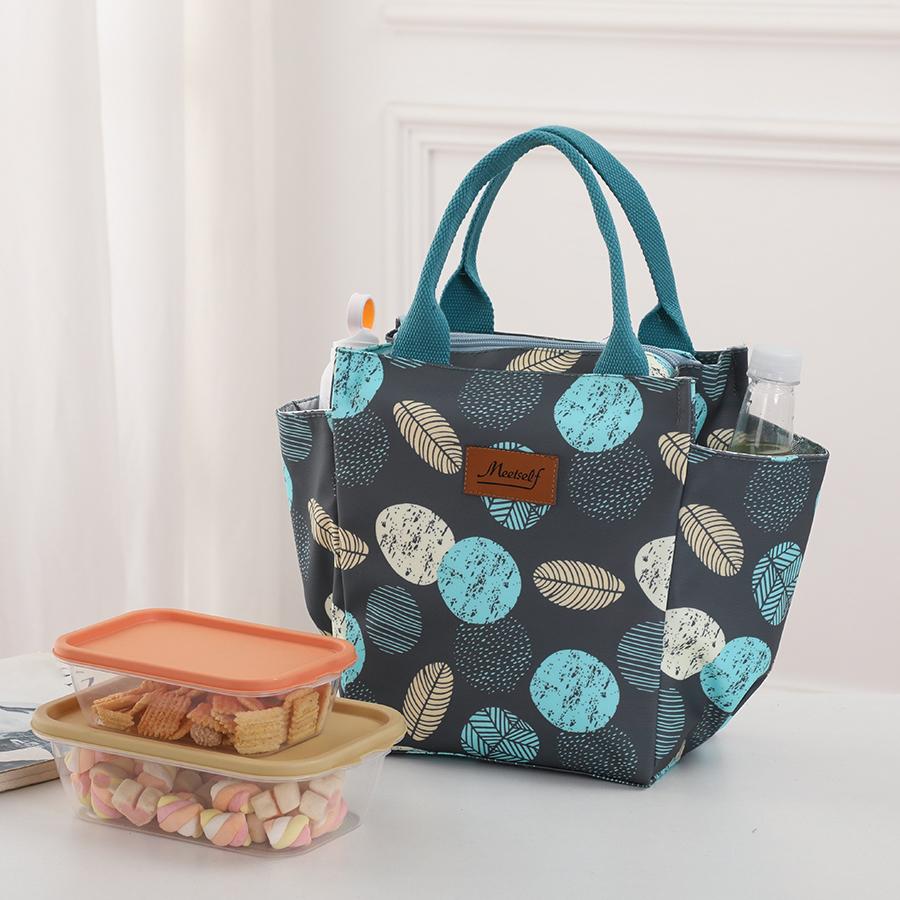 Office Workers Go Out with a Lunch Box Bag Thermal Bento Bag Fashion Handbag Carry Mommy Bag