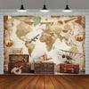 Polyester photography background, exploration plane hot air balloon retro background, travel party decoration