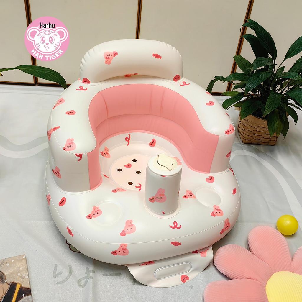 Cross-border Thick PVC Music-Style Baby Inflatable Learning Seat/Sofa, Customizable