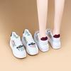 Autumn new high-value leather thick-soled sequins little white shoes women's explosive version small height-increasing student shoes