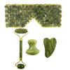 Natural Xiuyu Jade Massager Eye Mask And Roller Gua Sha Set Gouache Scraper Facial Lifting Anti-Aging Massage Beauty Care Tools