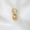 New Arrival Trendy Gold Plated Summer Beach Sea Shell Pearl Drop Earrings for Women Fashionable Brass Hoop Jewelry for Parties