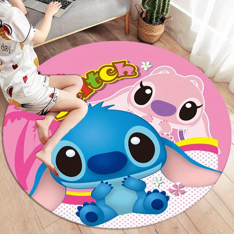 1pc Disney Lilo and Stitch Pattern Round Area Rug, Bedroom Living Room Floor Mat, Playroom Bedroom Living Room Indoor Decor Rug, Aesthetic R
