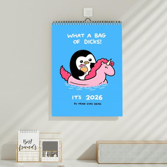 2026 Wall Calendar Offensively Cute Unapologetically Fun Mountable Calendar Jan. 2026 - Dec. 2026 12-Month Planner for Home Office