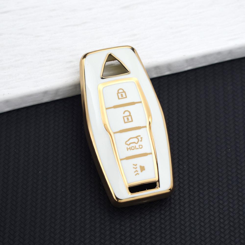 2/3/4 Buttons Key Cover For Mitsubishi Outlander - Smart Remote Tpu Car Key Case Holder With Keychain Rings Accessories