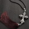 Car Pendant Cross Decoration Stylish Alloy Crystal Diamond Hanging Ornament