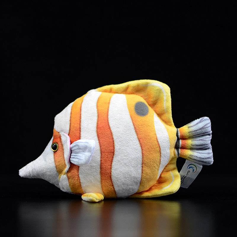 Pesce Chirurgo Blu Imperatore Pesce Angioletto Reale Pesce Farfalla a Quattro Bande Pesce Tropicale Pesce Farfalla a Banda di Rame Pesce Scat Maculato Peluche