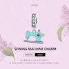 WOSTU 925 Sterling Silver Colorful Sewing Machine Charm Bead Pendant Fit Original Bracelet Necklace For Women Jewelry
