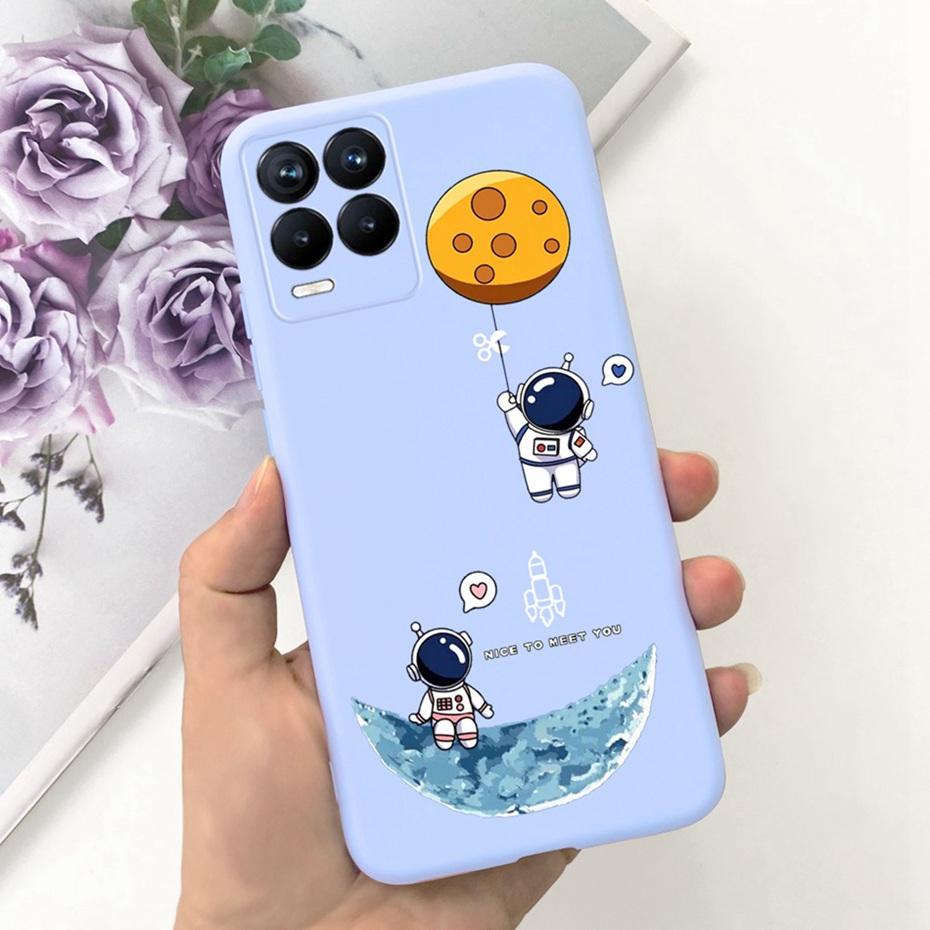 Capa Para Realme 8 Pro / Realme 8 4G Desenho Animado Fofo Cor Doce Silicone Macio Capa Para Realme8 8Pro RMX3085 RMX3081 Capas de Telefone