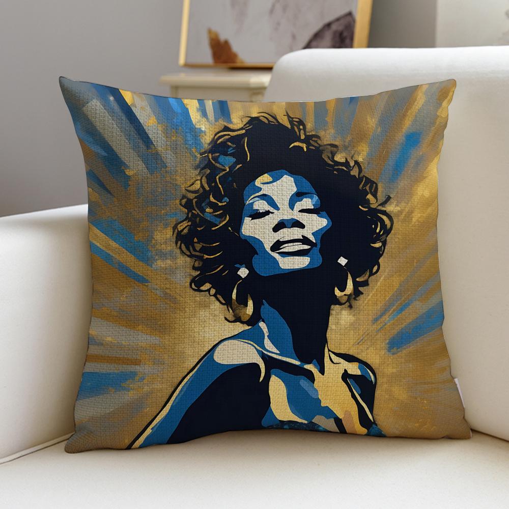 Powerful WWhitney HoustonS Cushion Cover Pcs Linen Throw Pillow Covers X X Modern Home Decor