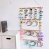 Bow Organizer for Girls Hair Bows Headband Holder Hanging Bow Storage Organizer Rack Wood Bow Holder Wall Mounted Hair