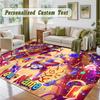 Crystal Velvet Square Rug Custom NameThe Amazing Digital Circus Pattern Non Slip Home Floor Decor Rug