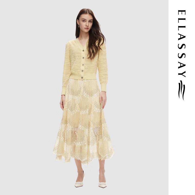 ELLASSAY Women's Elegant V-Neck Wool Blend Knit Top