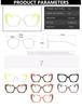 Fashion Luxury Brand Oversized Square Glasses Frame For Women Retro Colorful Cat Eye Sun Glasses Hot Quality Shades Eyeglass