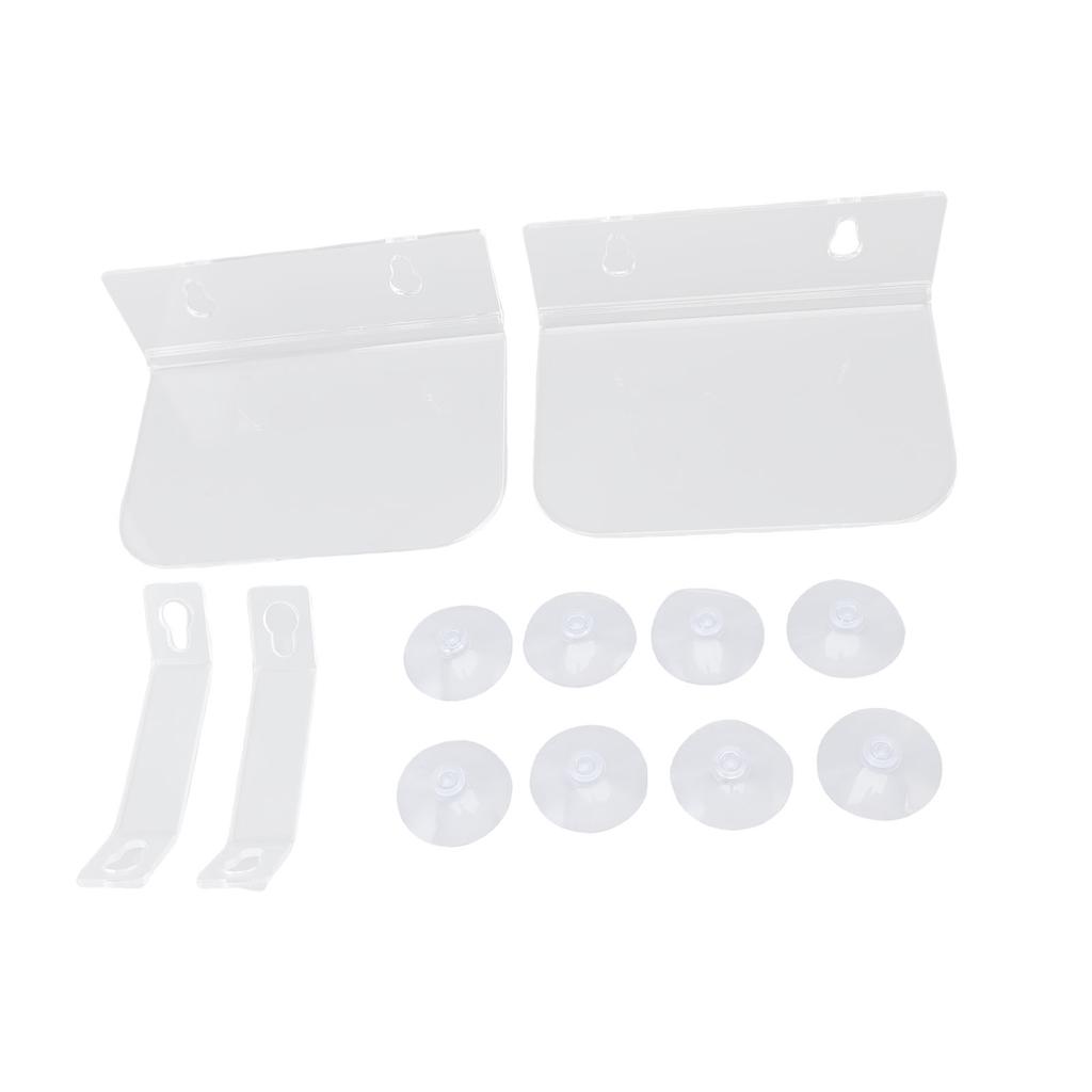 Window Plant Shelves with Suction Cups Support Brackets Square Acrylic Window Sill Extender for Succulents