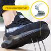 Anti-smashing and Anti-piercing Labor Insurance Shoes, Flying Woven Mesh Comfortable and Breathable Steel Bag Head Safety Shoes