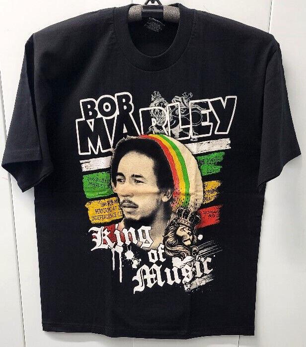 BOB MARLEY T-shirt Reggae Legend Rasta King Of Music Tee Adult XL Black New Unisex T-Shirt XXXXL
