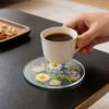 2D Cute Flower Drink Coasters Vintage Floral Coasters for Wedding Birthday Table Decor Reusable Round Kitchen Utensils for Dining Cups